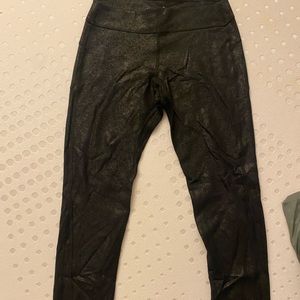 JOE’s black/metallic biker leggings